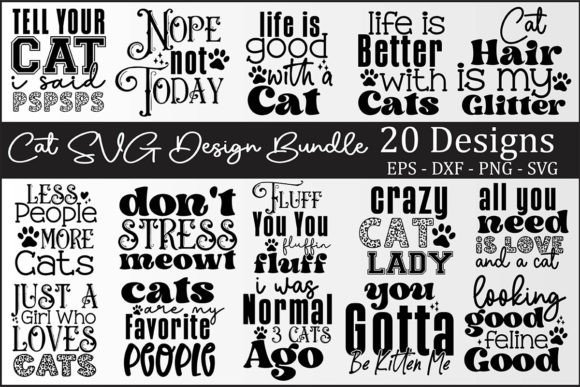 Download Cat SVG Design Bundle - Cat svg design Collection