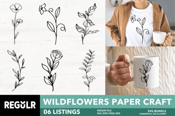 Download Wild Flowers Paper Craft SVG Bundle - Paper craft svg Collection