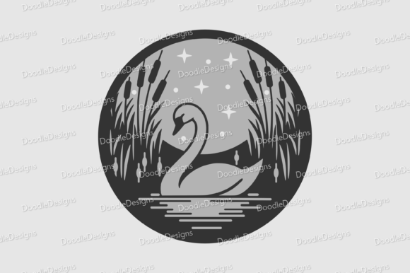 Download Layered Swan Scene SVG Cutting Files - Cutting files Collection