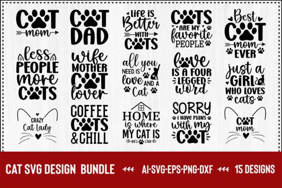 Download Cat SVG Design Bundle - Cat svg design Collection