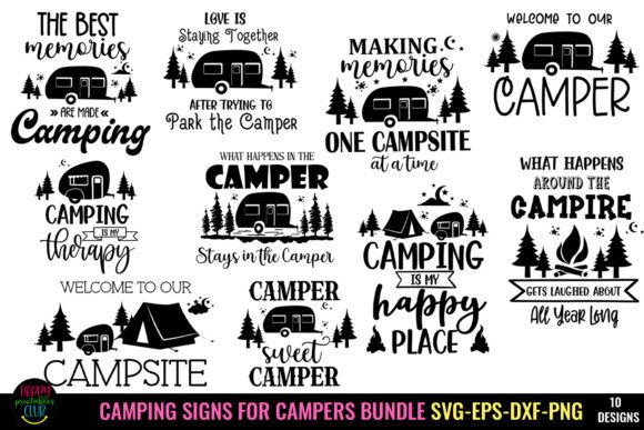 Download Camping Signs for Campers SVG Bundle - Premium Resources