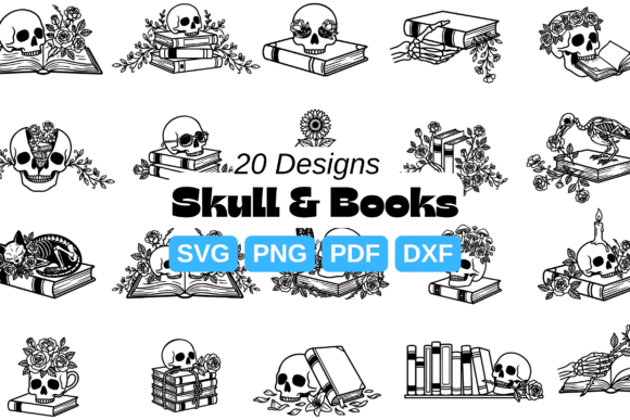 Download Skull and Books SVG Bundle - Books svg bundle Collection