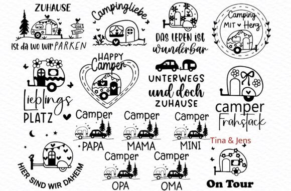 Download Plotterdatei Camping SVG Bundle - Camping Collection