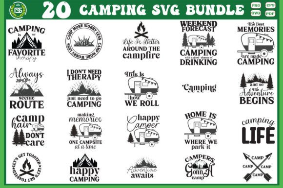 Download Camping SVG Bundle, Happy Camper Svg, Le - Camping Collection